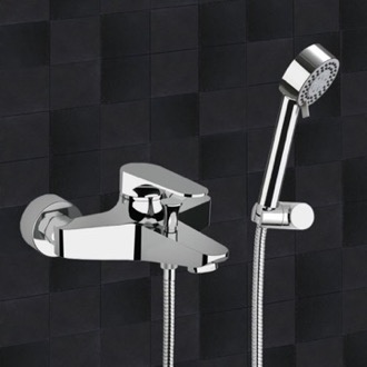 Tub Filler Bath Shower Mixer With Hand Shower and Shower Bracket Remer L02US